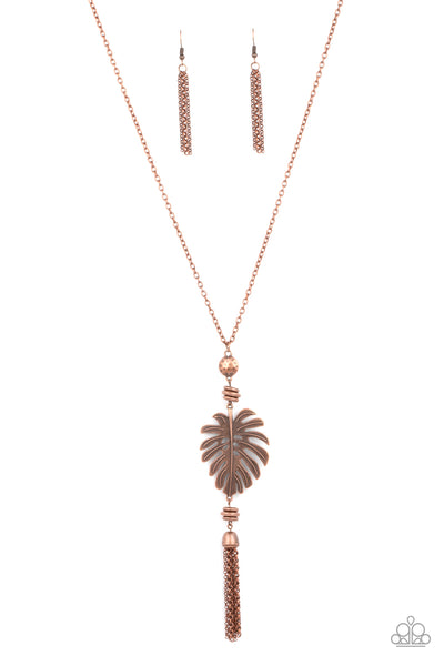 Paparazzi Accessories Palm Promenade - Copper Necklace & Earrings