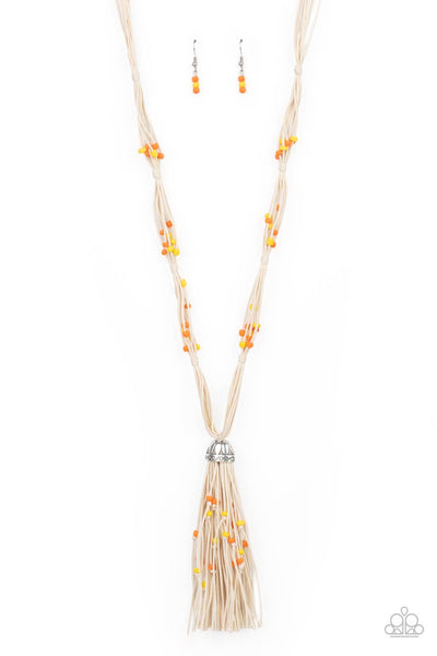 Paparazzi Accessories Summery Sensations - Orange Necklace & Earrings 