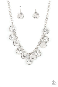 Paparazzi Accessories Spot On Sparkle - White Necklace & Earrings 