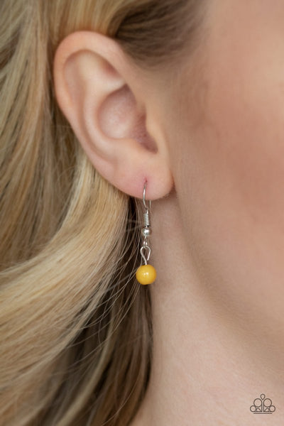 Paparazzi Accessories Seasonal Sensation - Yellow Necklace & Earrings 