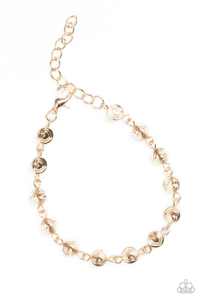 Paparazzi Accessories Tiny Heartbeats Gold Bracelet