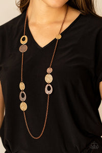 Paparazzi Accessories Gallery Guru - Copper Necklace & Earrings 