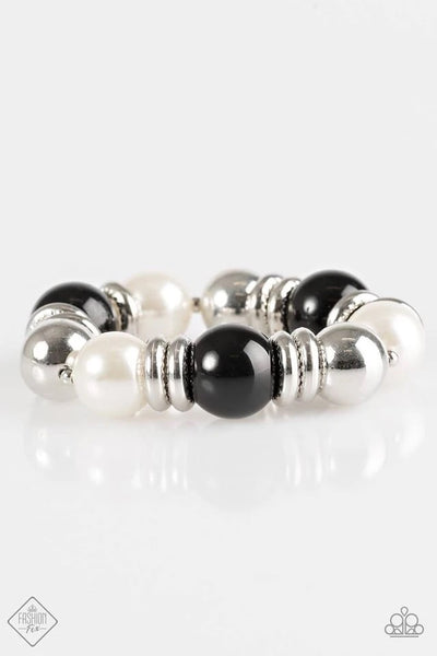 Paparazzi Accessories Rockin Rockefeller White/Black Bracelet 