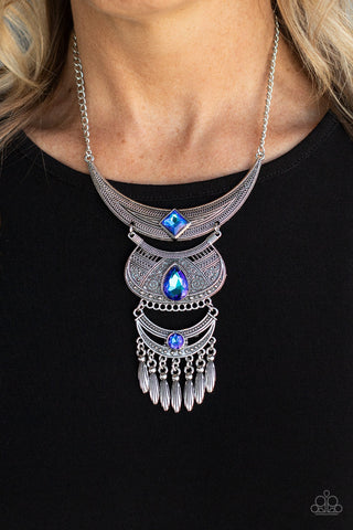 Paparazzi Accessories Lunar Enchantment - Blue Necklace & Earrings 