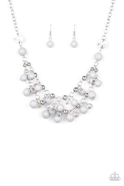 Paparazzi Accessories Seaside Soiree - Silver Necklace & Earrings