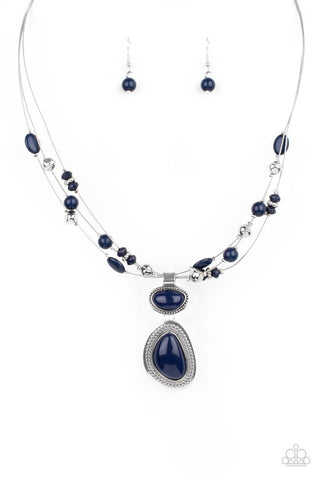 Paparazzi Accessories Discovering New Destinations - Blue Necklace & Earrings