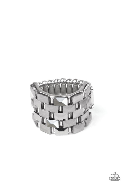 Paparazzi Accessories ​Checkered Couture - Silver Ring 