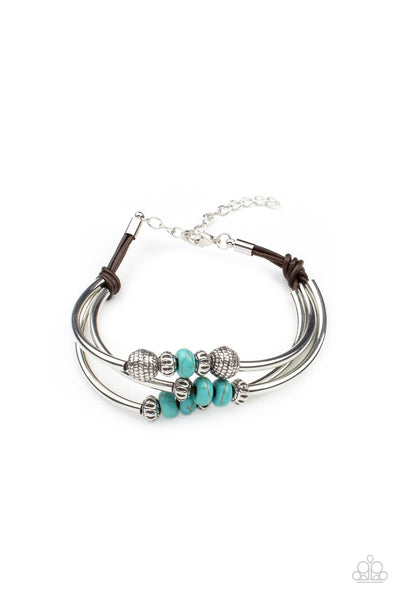 Paparazzi Accessories Road Trip Rebel - Blue Bracelet 