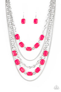 Paparazzi Accessories Standout Strands - Pink Necklace & Earrings