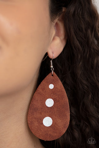 Paparazzi Accessories  Rustic Torrent - Brown Earrings