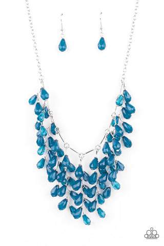 Paparazzi Accessories Garden Fairytale - Blue Necklace & Earrings 