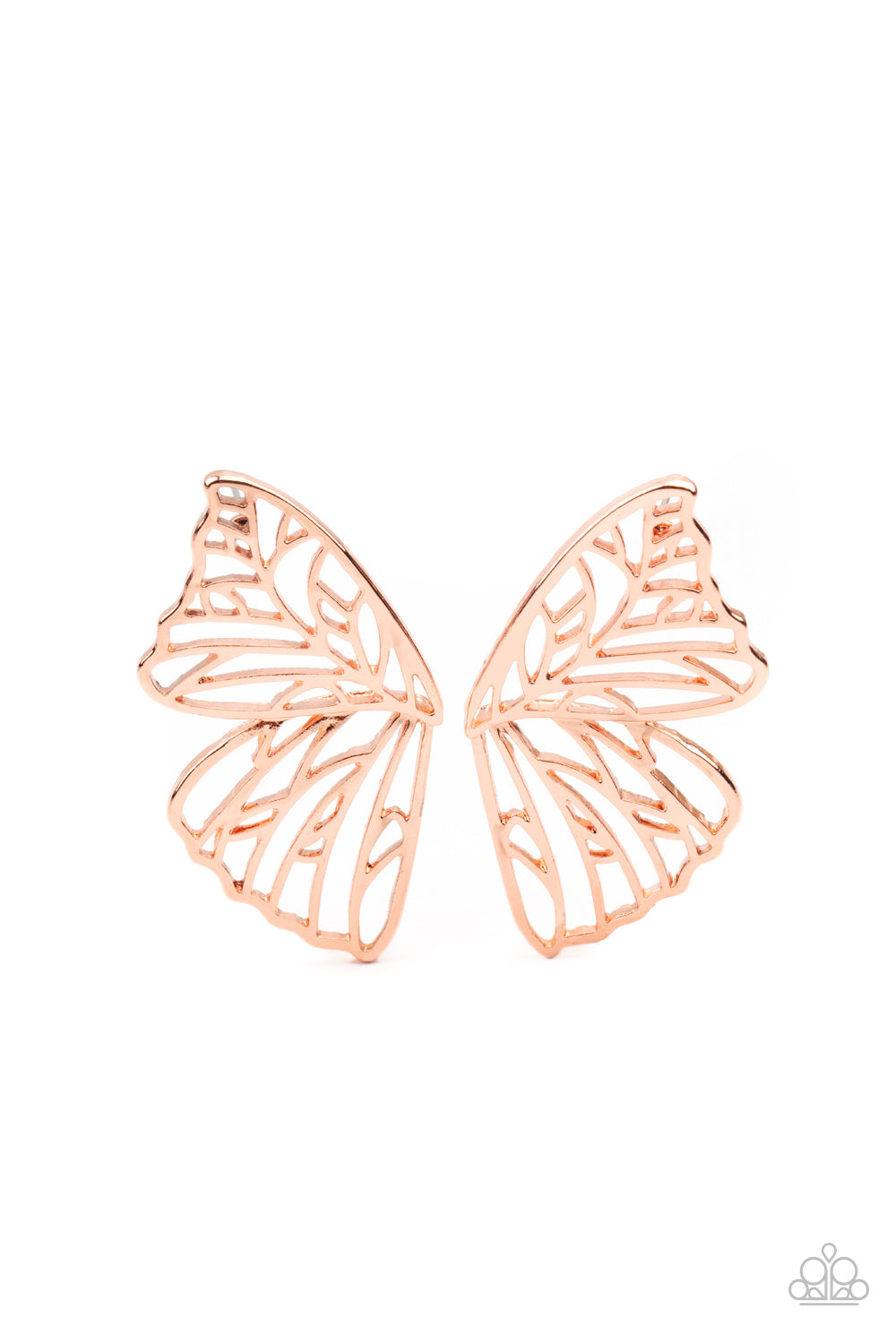 Paparazzi Accessories Butterfly Frills - Copper Earrings