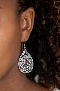 Paparazzi Accessories Dinner Party Posh - Red Earrings 