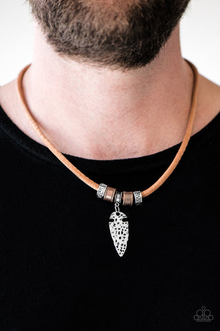 Paparazzi Accessories You The CAVEMAN! - Brown Necklace 