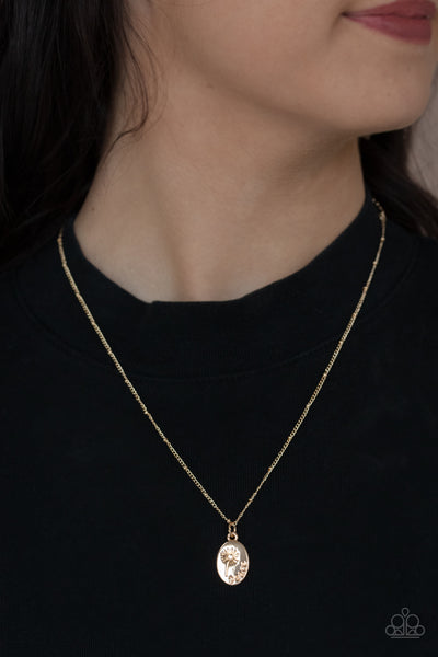 Paparazzi Accessories Be The Peace You Seek - Gold Necklace & Earrings