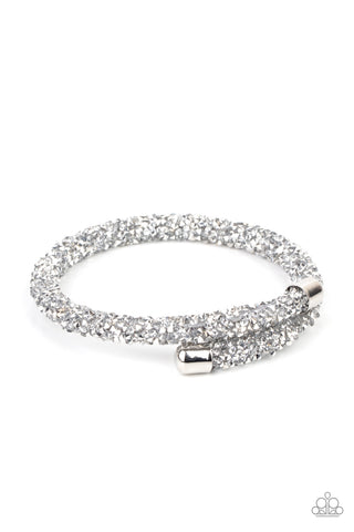Paparazzi Accessories Roll Out The Glitz - Silver Bracelet