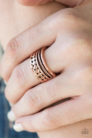 Paparazzi Accessories Textile Tease - Copper Ring 