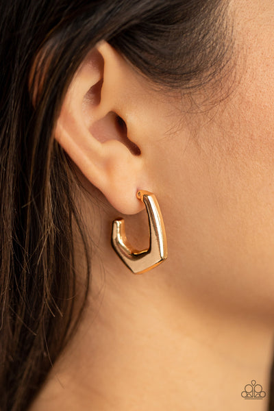 Paparazzi Accessories On The Hook - Gold Earrings