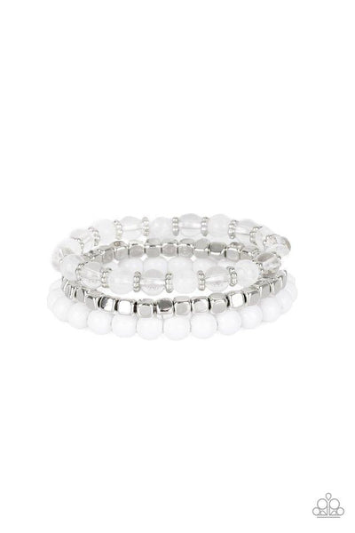 Paparazzi Accessories Globetrotter Glam - White Bracelet  