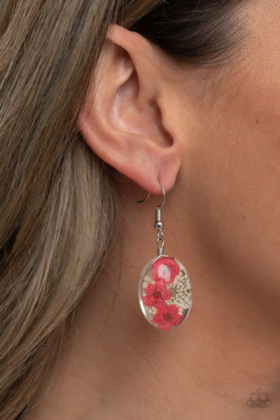 Paparazzi Accessories Encased Enchantment - Pink Earrings 