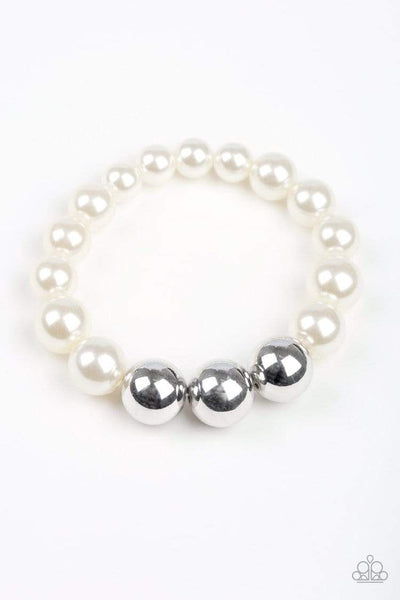 Paparazzi Accessories All Dressed UPTOWN - White Bracelet 