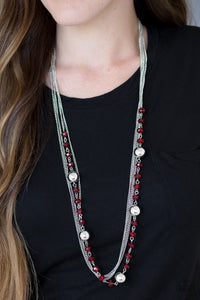 Paparazzi Accessories High Standards - Red Necklace & Earrings 