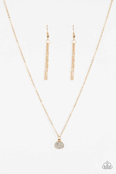 Paparazzi Accessories Diamond Debonair - Gold Necklace & Earrings 