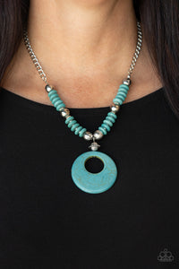 Paparazzi Accessories Oasis Goddess - Blue Necklace & Earrings 
