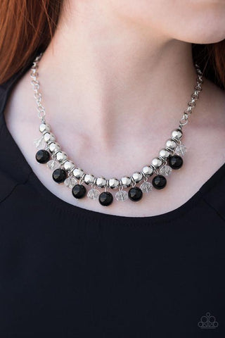 Paparazzi Accessories Power Trip - Black Necklace & Earrings 