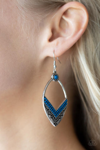 Paparazzi Accessories Indigenous Intentions - Blue Earrings 