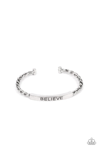Paparazzi Accessories Keep Calm And Believe - Silver Bracelet