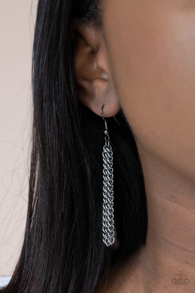 Paparazzi Accessories ​Metro Mirage - Black Necklace & Earrings 