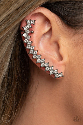 Paparazzi Accessories Let There Be LIGHTNING - Black Earrings Ear Crawler