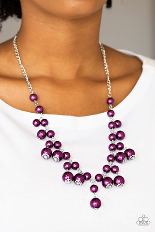 Paparazzi Accessories - Soon To Be Mrs. - Purple Necklace & Earrings 