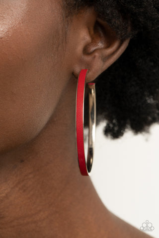 Paparazzi Accessories Fearless Flavor - Red Earrings 
