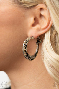 Paparazzi Accessories Moon Child Charisma - Silver Clip - On Earrings