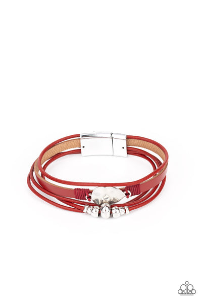 Paparazzi Accessories Tahoe Tourist - Red Bracelet 