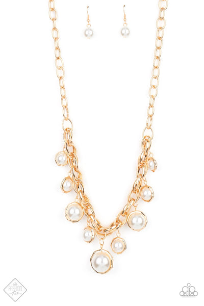 Paparazzi Accessories Revolving Refinement ~ Gold Paparazzi Necklace & Earrings