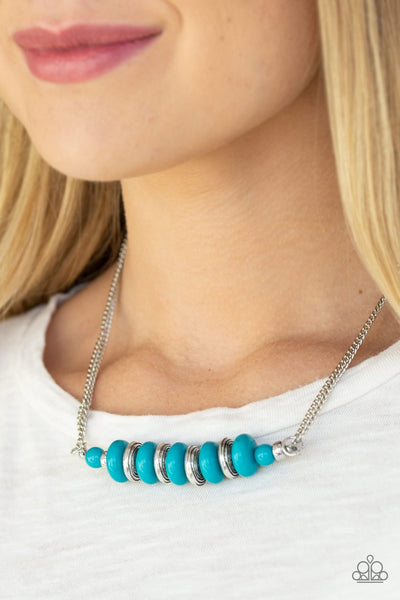 Paparazzi Accessories On Mountain Time - Blue Necklace & Earrings