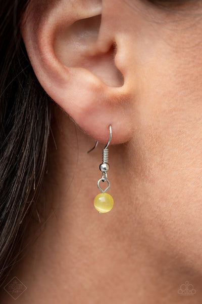 Paparazzi Accessories Hook, VINE, and Sinker - Yellow Necklace & Earrings 
