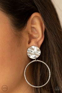 Paparazzi Accessories Undeniably Urban - Silver Clip - On Earrings