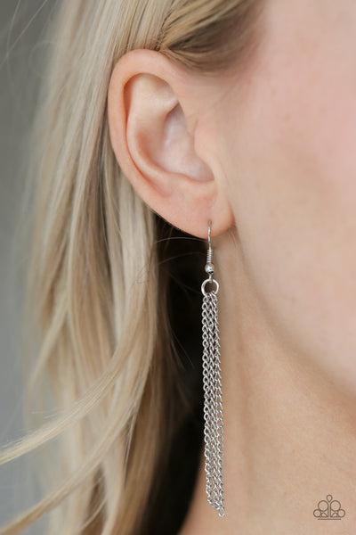 Paparazzi Accessories Totally Worth The TASSEL - Silver Necklace & Earrings 