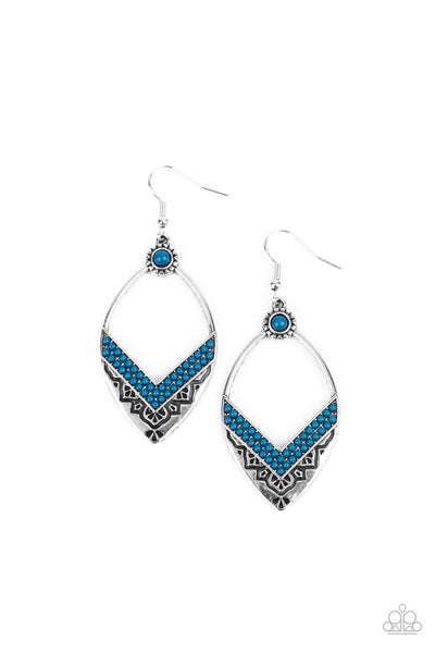 Paparazzi Accessories Indigenous Intentions - Blue Earrings 