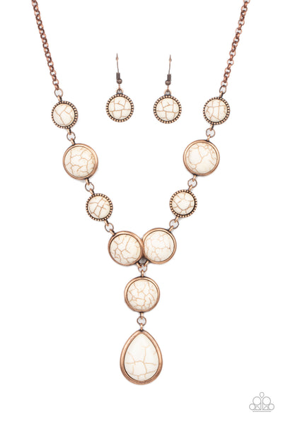 Paparazzi Accessories Terrestrial Trailblazer - Copper Necklace & Earrings 