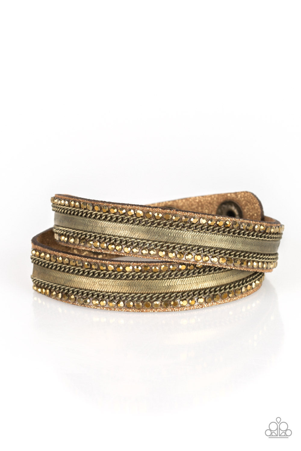 Paparazzi Accessories Rocker Rivalry - Brass Bracelet 