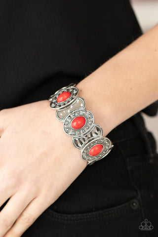 Paparazzi Accessories Desert Relic - Red Bracelet 