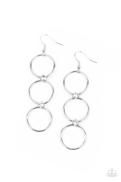 Paparazzi Accessories Refined Society - White Earrings 