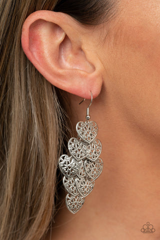 Paparazzi Accessories Shimmery Soulmates - Silver Earrings 