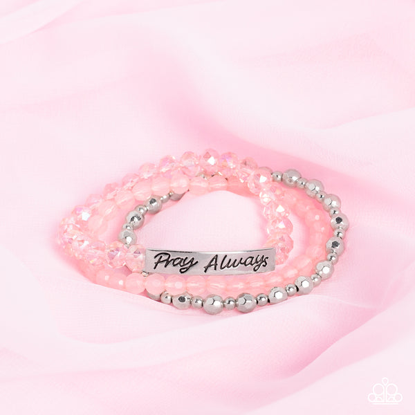 Paparazzi Accessories Pray Always - Pink Bracelet 