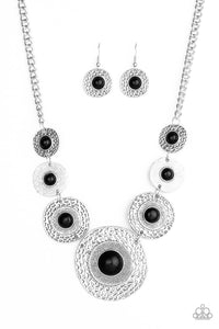Paparazzi Accessories Tiger Trap - Black Necklace & Earrings